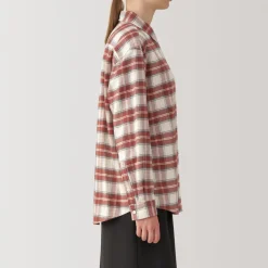 Fashion Women's Flannel Regular Collar Long Sleeve Patterned Shirt Women Tops & Shirts