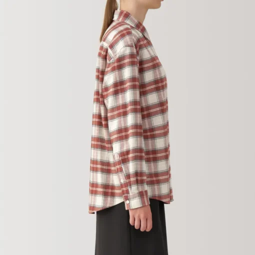 Fashion Women's Flannel Regular Collar Long Sleeve Patterned Shirt Women Tops & Shirts