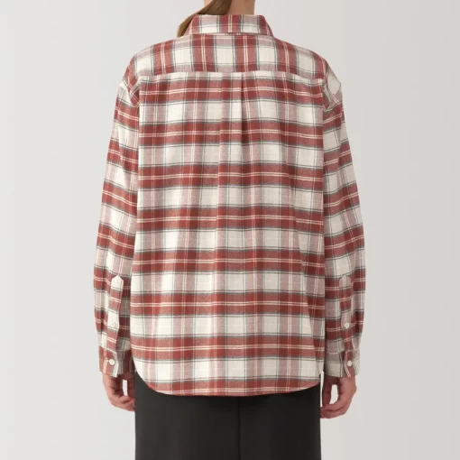 Fashion Women's Flannel Regular Collar Long Sleeve Patterned Shirt Women Tops & Shirts