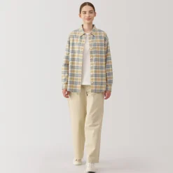 Fashion Women's Flannel Regular Collar Long Sleeve Patterned Shirt Women Tops & Shirts