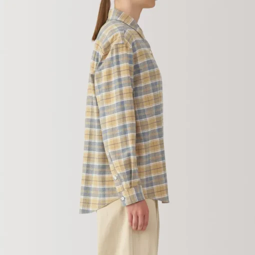 Fashion Women's Flannel Regular Collar Long Sleeve Patterned Shirt Women Tops & Shirts