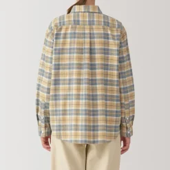 Fashion Women's Flannel Regular Collar Long Sleeve Patterned Shirt Women Tops & Shirts