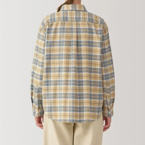 Fashion Women's Flannel Regular Collar Long Sleeve Patterned Shirt Women Tops & Shirts
