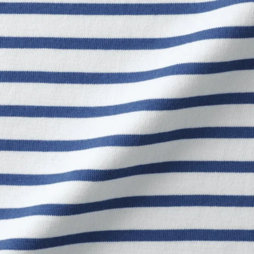 Outlet Women's Heavy Weight Boat Neck Long Sleeve Striped T-Shirt Women T-Shirts
