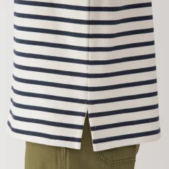 Outlet Women's Heavy Weight Boat Neck Long Sleeve Striped T-Shirt Women T-Shirts