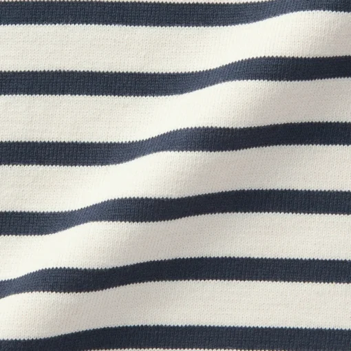 Outlet Women's Heavy Weight Boat Neck Long Sleeve Striped T-Shirt Women T-Shirts