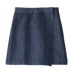 Hot Women's Hemp Blend Denim Skort Women Shorts & Skirts