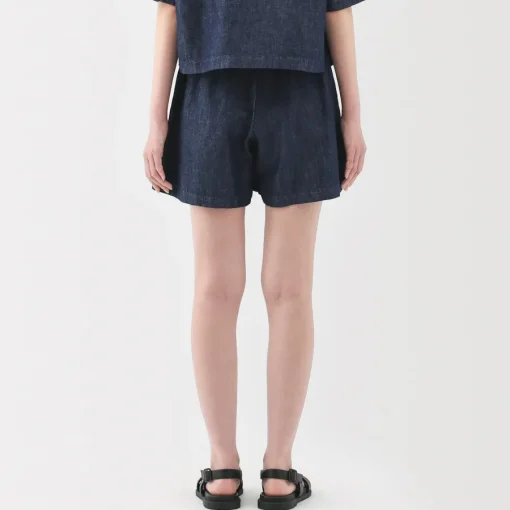 Hot Women's Hemp Blend Denim Skort Women Shorts & Skirts