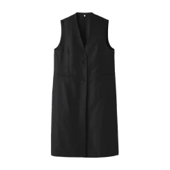 Sale Women's Hemp Blend Twill Long Gilet Women Tops & Shirts