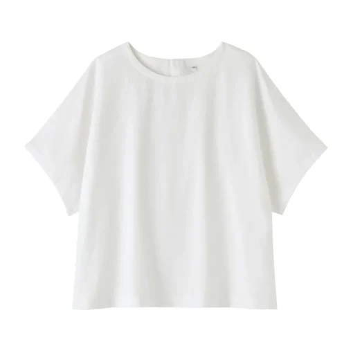 New Women's Hemp Cotton Short Sleeve Blouse Women Tops & Shirts