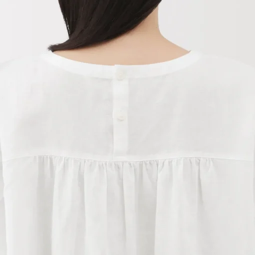 New Women's Hemp Cotton Short Sleeve Blouse Women Tops & Shirts