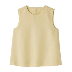 Hot Women's Hemp Cotton Sleeveless Striped Blouse Women Tops & Shirts