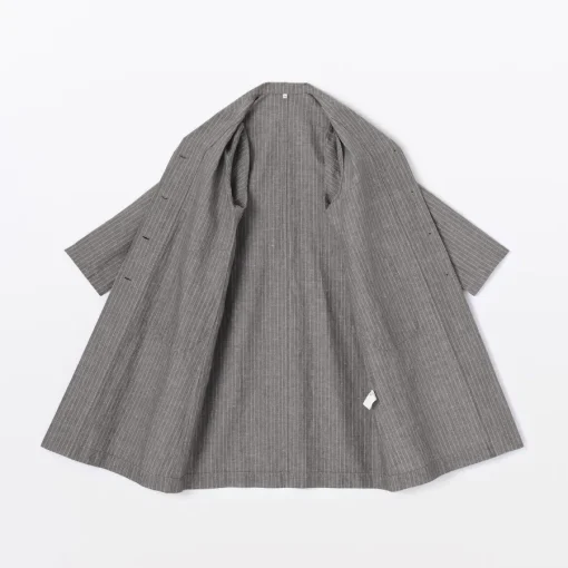 Hot Women's Hemp Cotton Striped Coat Women Coats