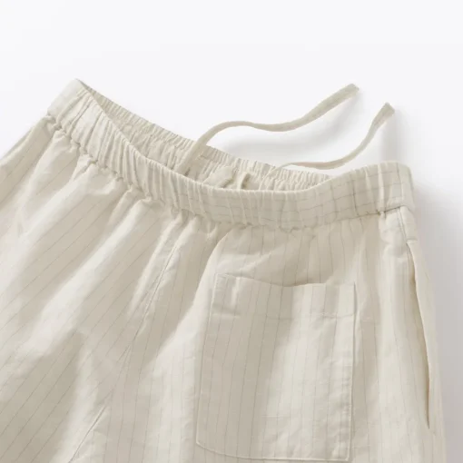 Best Women's Hemp Cotton Striped Easy Shorts Women Shorts & Skirts