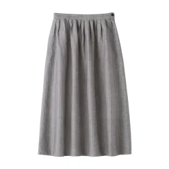 Outlet Women's Hemp Cotton Striped Easy Long Skirt Women Shorts & Skirts