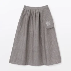 Outlet Women's Hemp Cotton Striped Easy Long Skirt Women Shorts & Skirts
