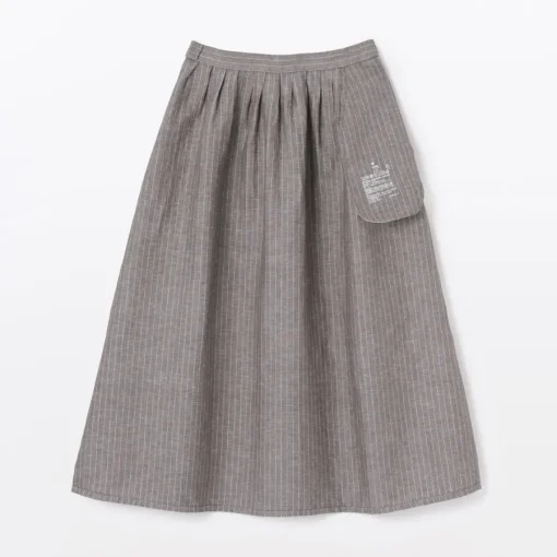 Outlet Women's Hemp Cotton Striped Easy Long Skirt Women Shorts & Skirts