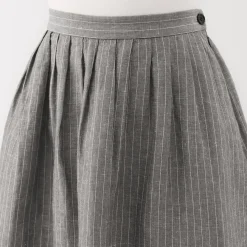 Outlet Women's Hemp Cotton Striped Easy Long Skirt Women Shorts & Skirts