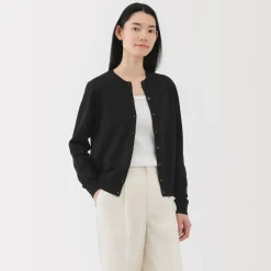 Clearance Women's High Twisted Crew Neck Cardigan Women Sweaters & Cardigans