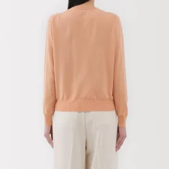 Clearance Women's High Twisted Crew Neck Cardigan Women Sweaters & Cardigans