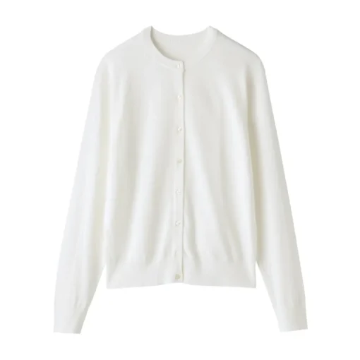 Clearance Women's High Twisted Crew Neck Cardigan Women Sweaters & Cardigans