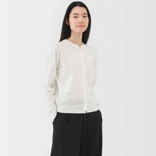 Clearance Women's High Twisted Crew Neck Cardigan Women Sweaters & Cardigans