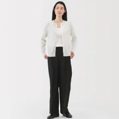 Clearance Women's High Twisted Crew Neck Cardigan Women Sweaters & Cardigans