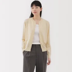 Clearance Women's High Twisted Crew Neck Cardigan Women Sweaters & Cardigans