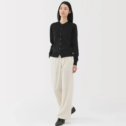 Clearance Women's High Twisted Crew Neck Cardigan Women Sweaters & Cardigans