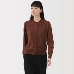 Clearance Women's High Twisted Crew Neck Cardigan Women Sweaters & Cardigans