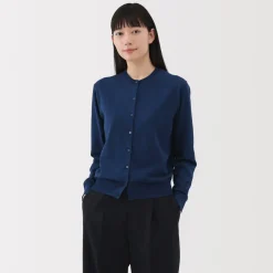 Clearance Women's High Twisted Crew Neck Cardigan Women Sweaters & Cardigans