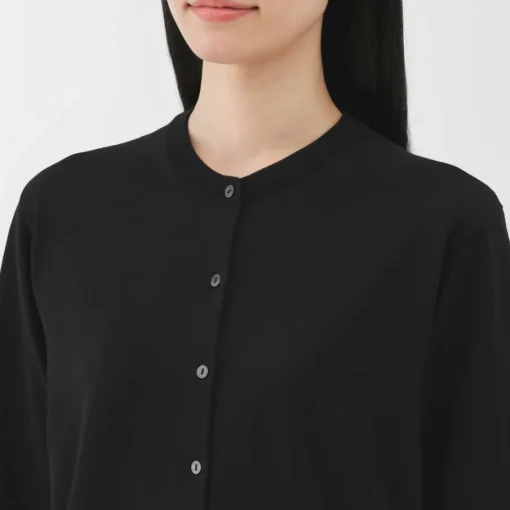 Clearance Women's High Twisted Crew Neck Cardigan Women Sweaters & Cardigans