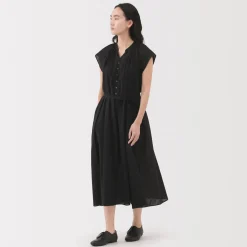 Outlet Women's High Twisted Veil French Sleeve Dress Women Dresses