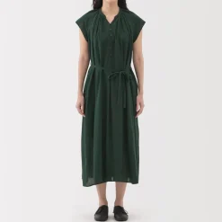 Outlet Women's High Twisted Veil French Sleeve Dress Women Dresses