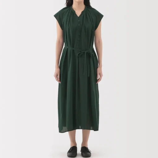Outlet Women's High Twisted Veil French Sleeve Dress Women Dresses