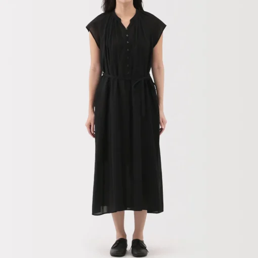 Outlet Women's High Twisted Veil French Sleeve Dress Women Dresses