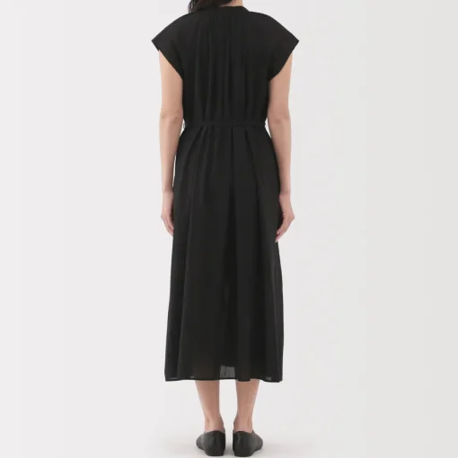 Outlet Women's High Twisted Veil French Sleeve Dress Women Dresses