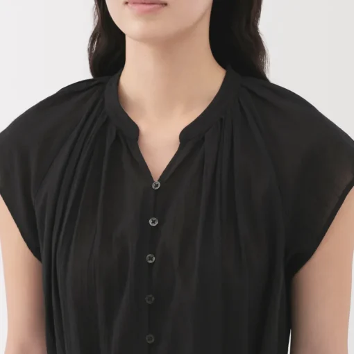 Outlet Women's High Twisted Veil French Sleeve Dress Women Dresses