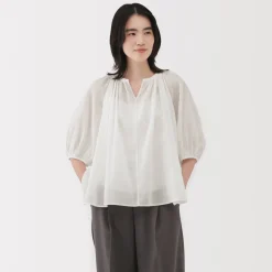 Clearance Women's High Twisted Veil Short Sleeve Blouse Women Tops & Shirts