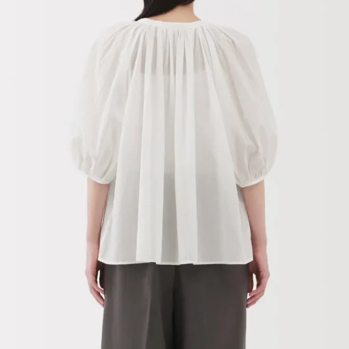 Clearance Women's High Twisted Veil Short Sleeve Blouse Women Tops & Shirts