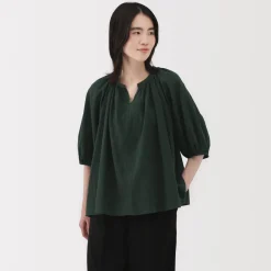 Clearance Women's High Twisted Veil Short Sleeve Blouse Women Tops & Shirts