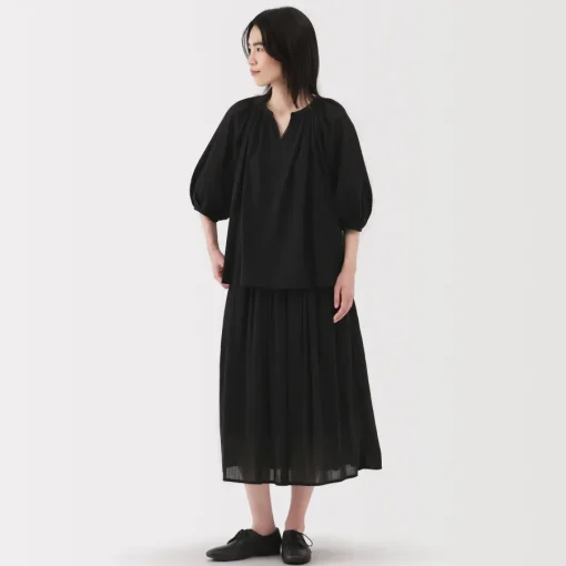 Clearance Women's High Twisted Veil Short Sleeve Blouse Women Tops & Shirts