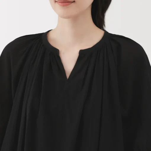 Clearance Women's High Twisted Veil Short Sleeve Blouse Women Tops & Shirts