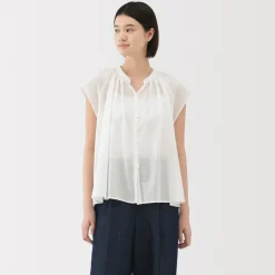 Discount Women's High Twisted Veil French Sleeve Blouse Women Tops & Shirts