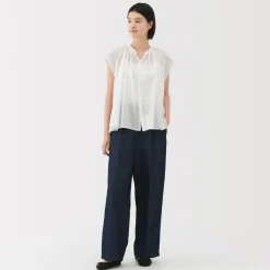 Discount Women's High Twisted Veil French Sleeve Blouse Women Tops & Shirts