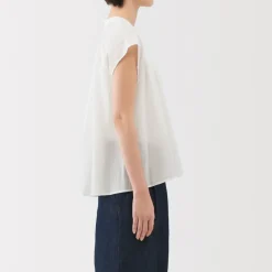 Discount Women's High Twisted Veil French Sleeve Blouse Women Tops & Shirts