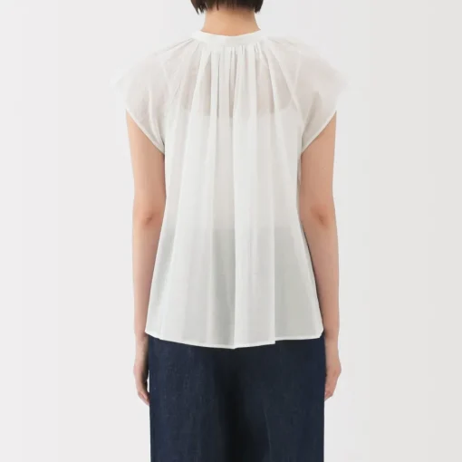 Discount Women's High Twisted Veil French Sleeve Blouse Women Tops & Shirts