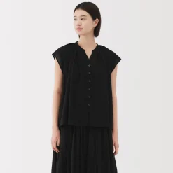 Discount Women's High Twisted Veil French Sleeve Blouse Women Tops & Shirts