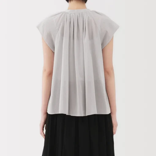 Discount Women's High Twisted Veil French Sleeve Blouse Women Tops & Shirts