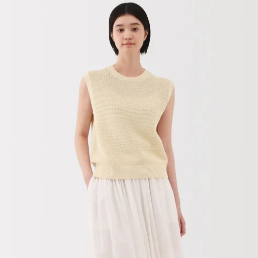 Discount Women's High Twisted Yarn Mesh French Sleeve Sweater Women Sweaters & Cardigans